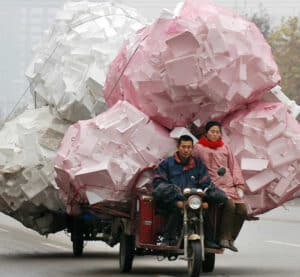 chinese overloaded bike