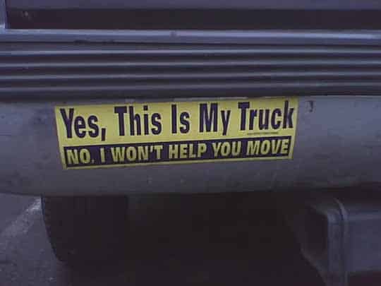 funny bumper stickers for trucks