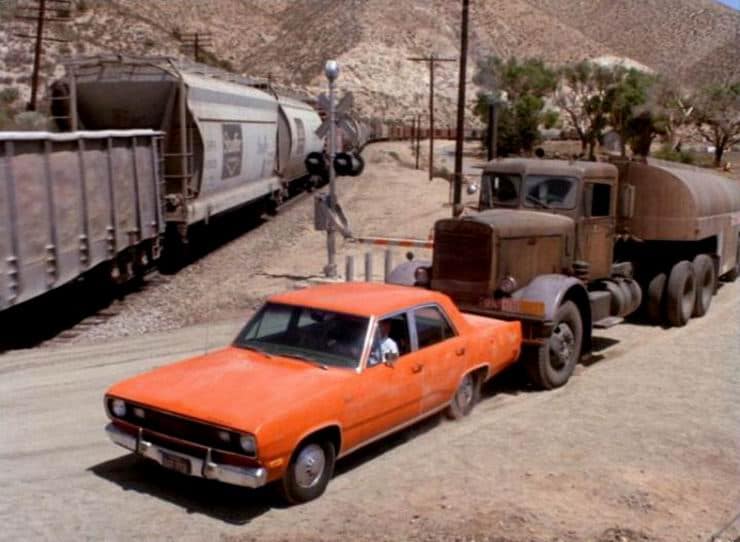 Duel orange movie car truck