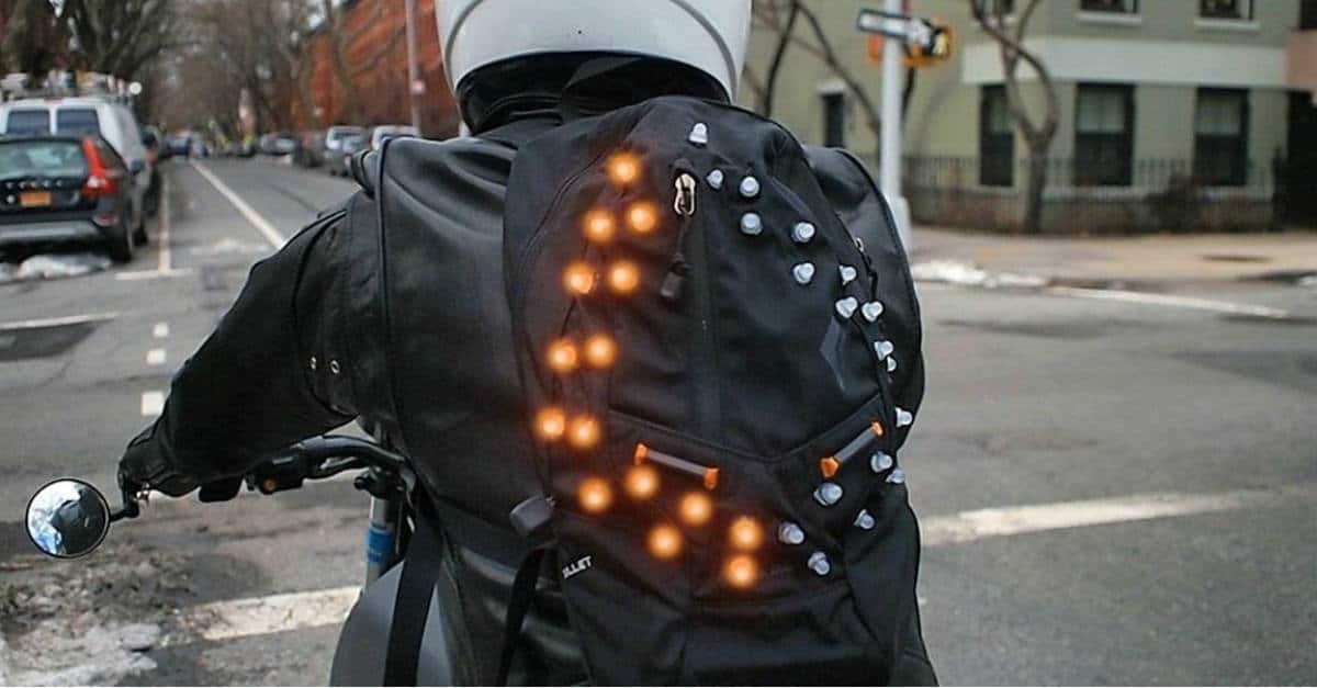 diy turn signal backpack complete activated brake lights