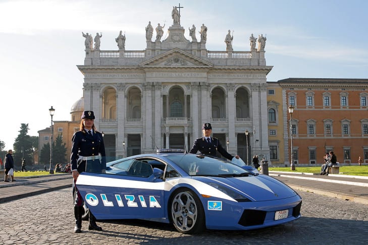 fastest police car Lamborghini Gallardo