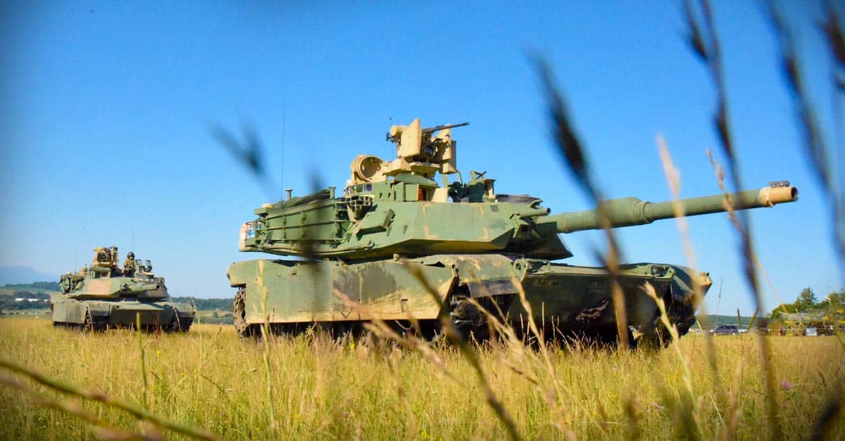 M1 Abrams - U.S. Army Soldiers setup their M1 Abram Tanks during Getica Saber 17, July 10, 2017 