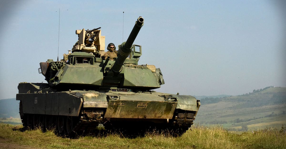 M1 Abrams- US soldiers setup their M1 Abram Tanks during Getica Saber 17 