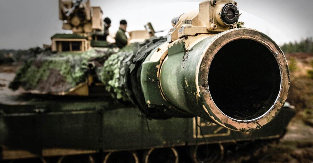 M1 Abrams - soldiers stand ready during training in Adazi, Latvia
