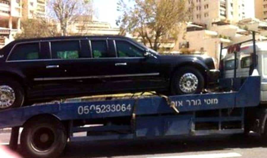 Presidential State Car towed in Israel