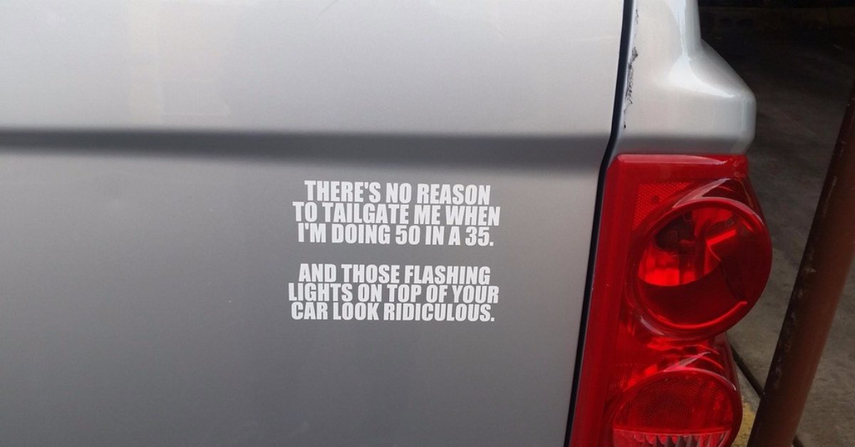 Funny bumper sticker about police