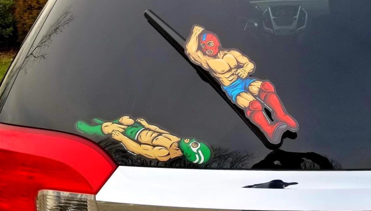funny bumper sticker about wrestlers