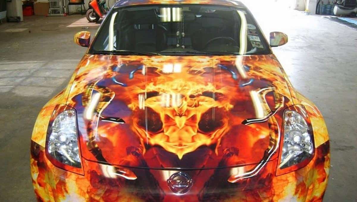 Flames Car Wrap