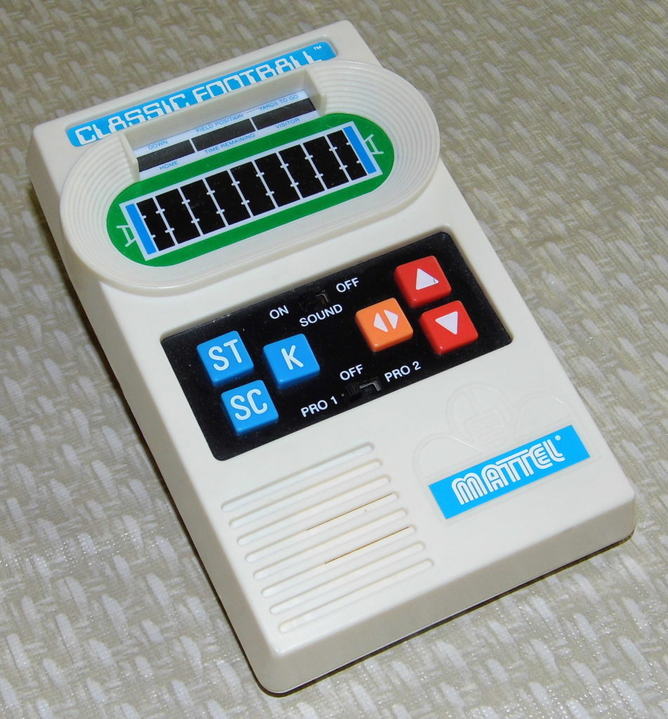 handheld football game 1980s