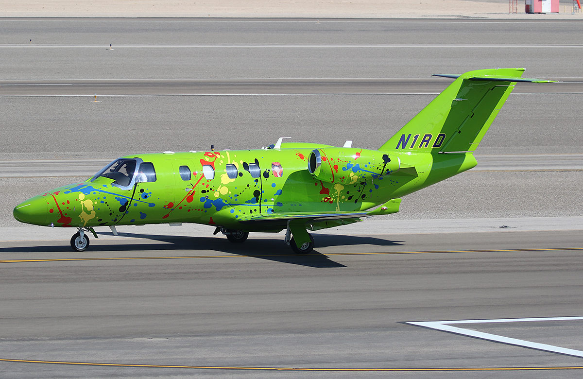 Paint Splattered Private Jet