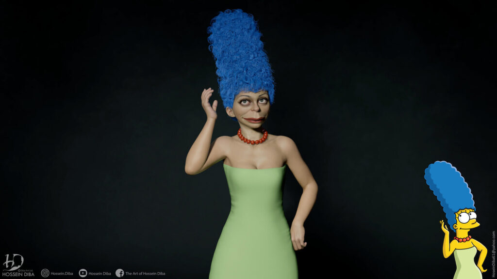 ai simpsons characters as humans marge2