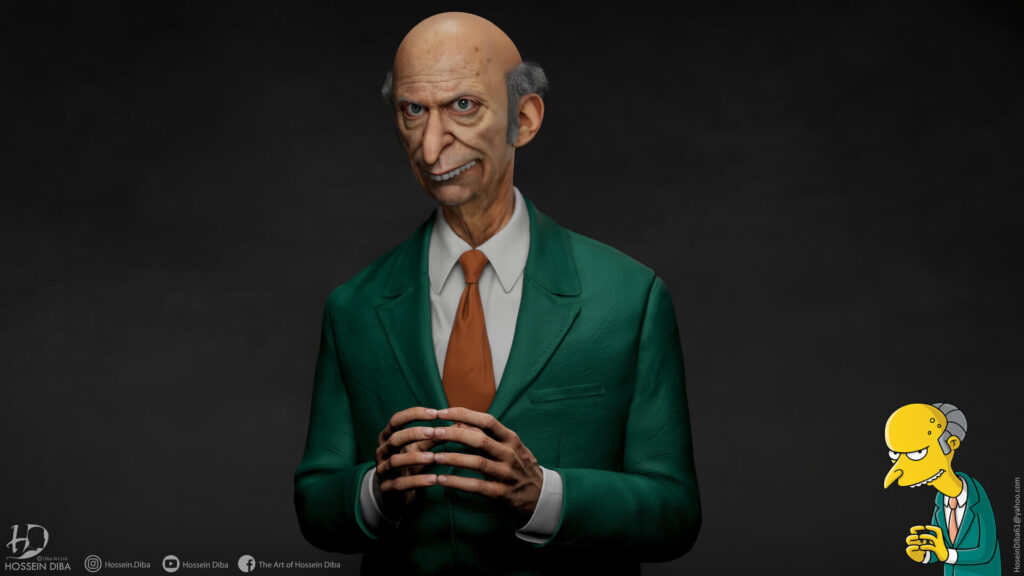 ai simpsons characters as humans mr burns2